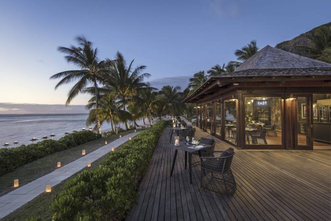 lux le morne mauritius evening beach restaurant stunning view