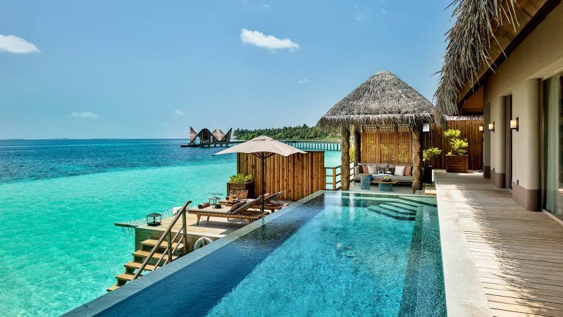 Joali maldives sunset water villa with pool