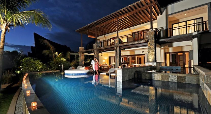 le jadis resort mauritius night view