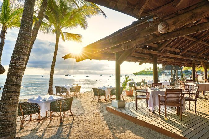 the ravenala attitude mauritius O beach restaurant