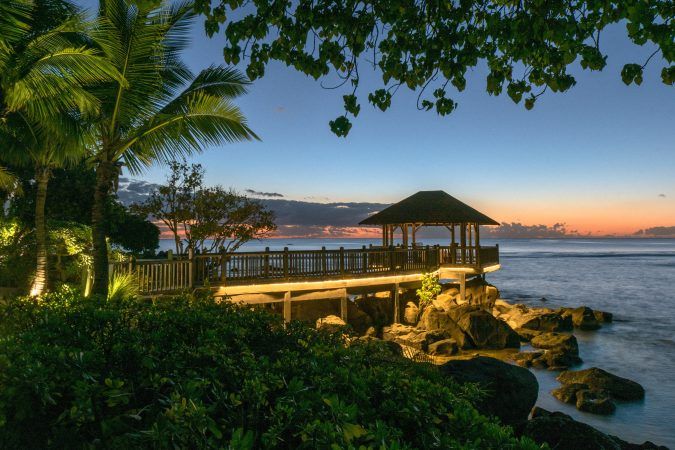 westin turtle bay resort mauritius sunset view
