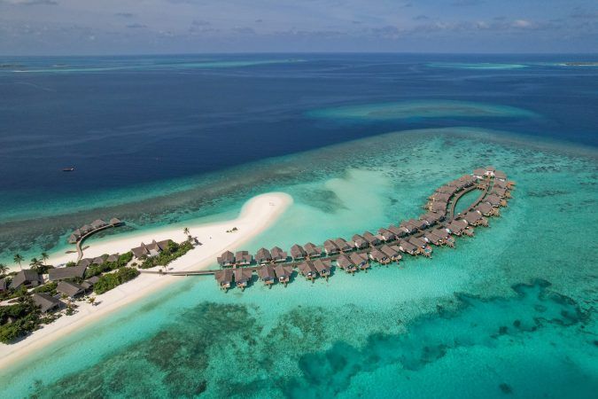 cora cora maldives aerial view