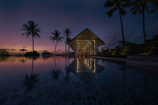 cora cora maldives night view