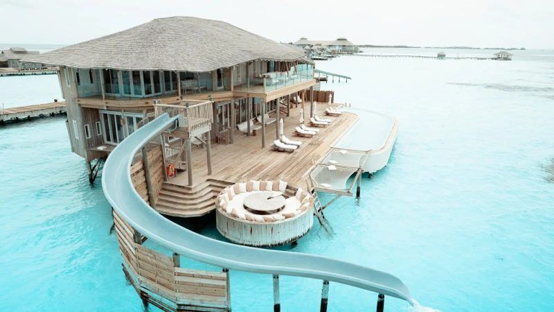 soneva jani maldives four bedroom water retreat with slide