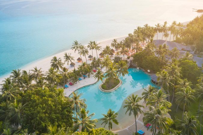 villa park sun island maldives pool view