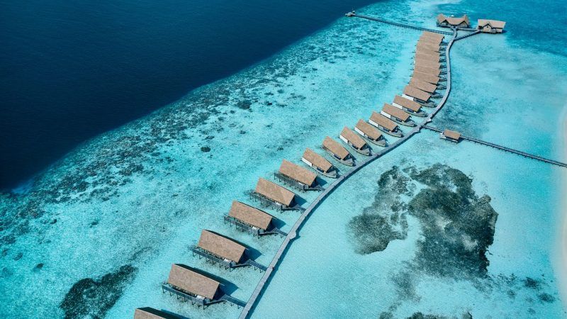 como cocoa island maldives aerial view