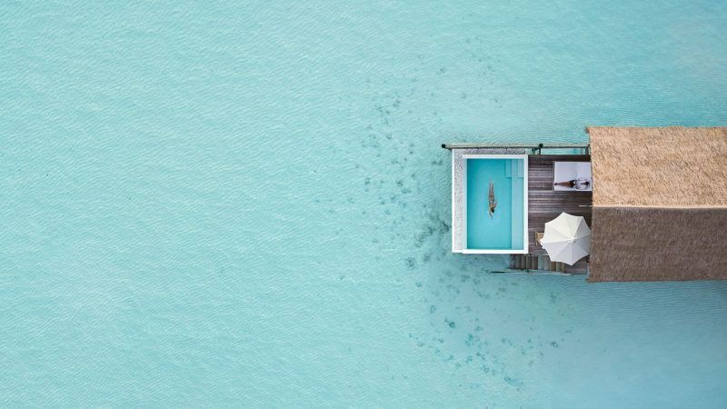 como cocoa island maldives villa top view