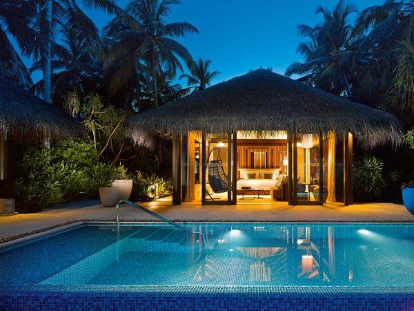 velaa private island maldives beach pool villa